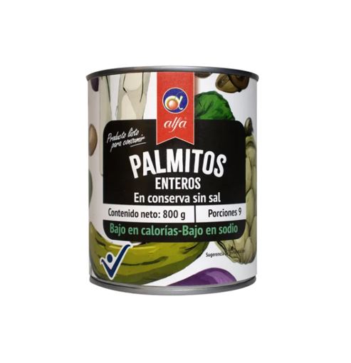 PALMITO ENTERO X 800G ALFA