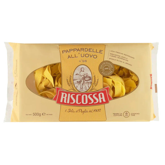 PASTA PAPPARDELLE AL HUEVO X 500G RISCOSSA