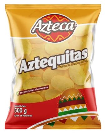 NACHOS REDONDOS X 500G AZTECA