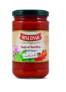SALSA CON ALBAHACA X 295G RISCOSSA